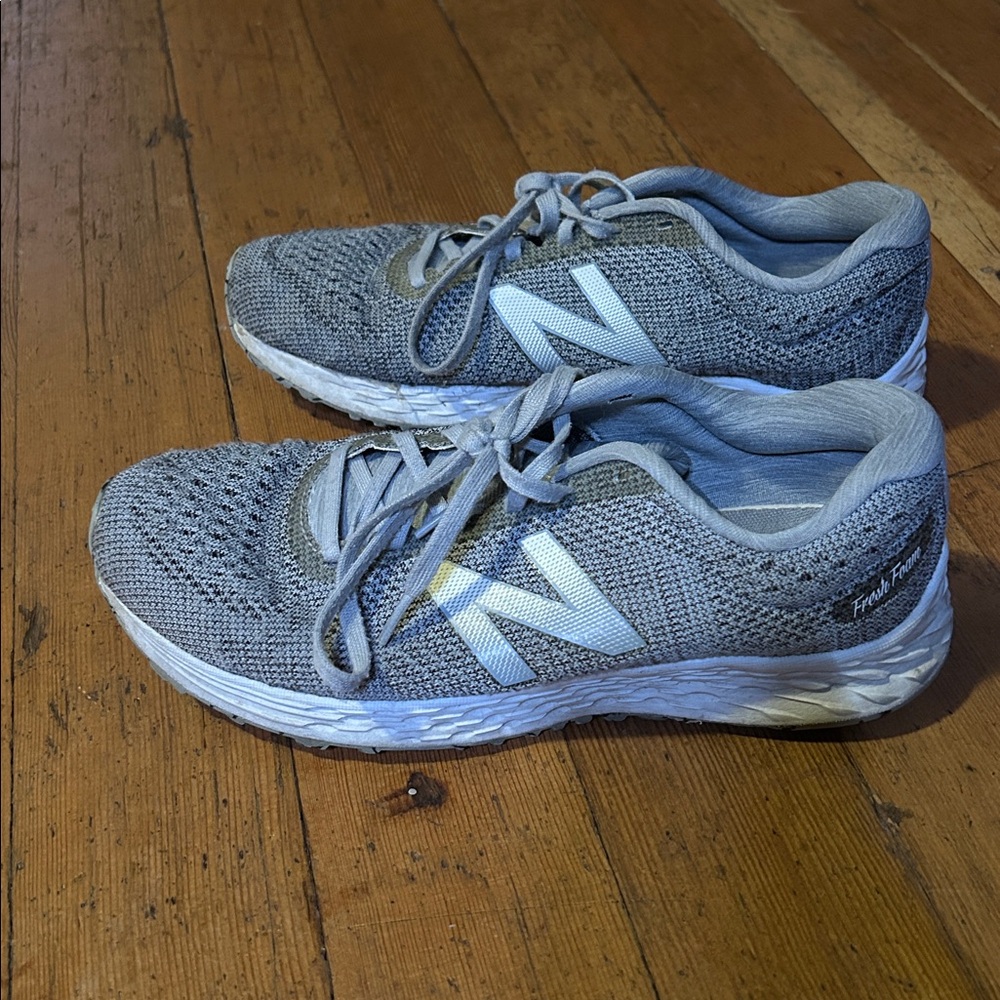 New Balance Fresh Foam Athletic Shoes in Steel Gray Womens 9